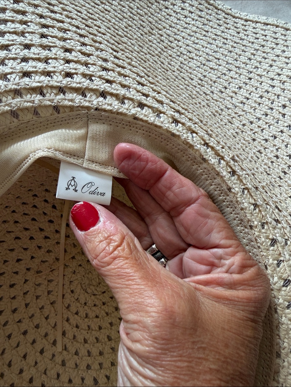 Diva Wide-Brim Straw Sun Hat in Cream - Picture 2 of 5